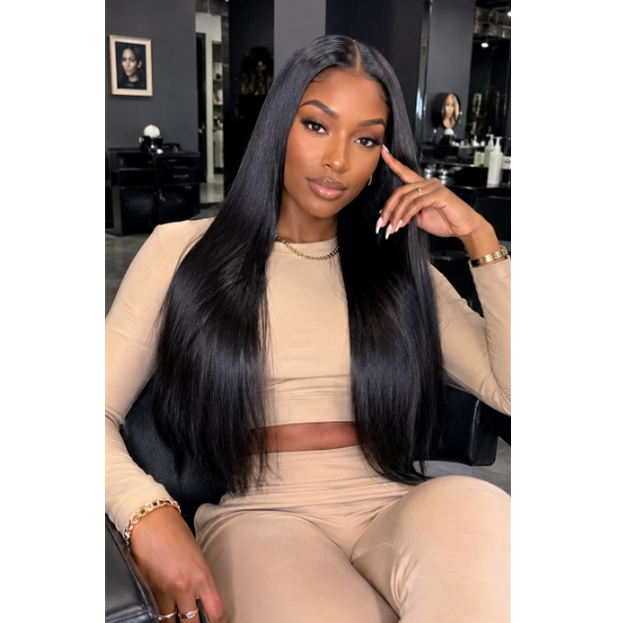 300% Density HD Lace Closure & Frontal Straight Wig - Premium Cambodian Raw Hair