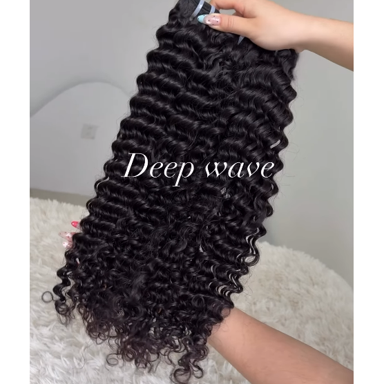 Cambodian Raw Deep Wave Hair Bundles - 100% Raw Human Hair